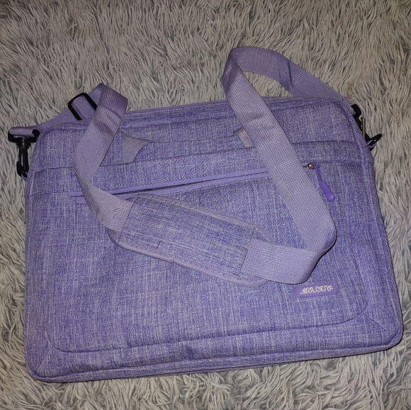 Purple Laptop Shoulder Bag 16" x 12.3" - Picture 1 of 10
